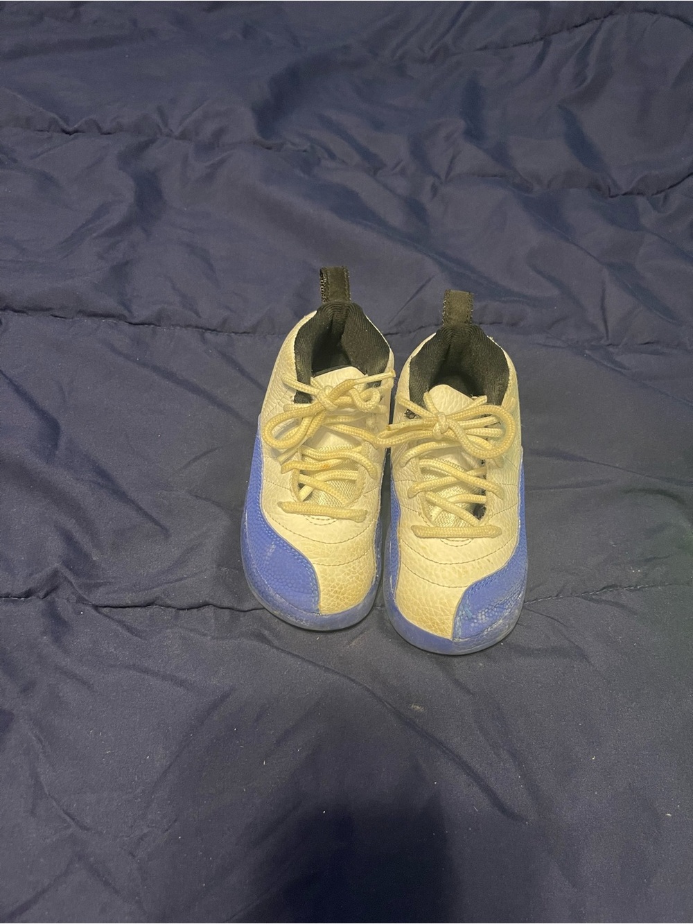 Jordan Kids Lace-Up Sneakers in Cream and Blue